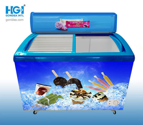 R290a Tủ đông ngực sâu 12,7 Cuft Màn hình cong trên cùng Tủ đông tạo bọt dày