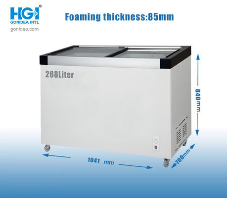 Tủ đông ngực sâu 268 lít 110V Màu đỏ 9,5 CUFT Tủ đông sâu bằng thép không gỉ