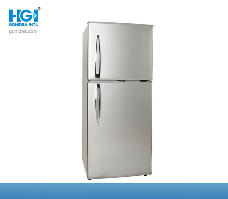 Bạc 2 cửa Tủ lạnh ngăn đá đứng trên cùng Tay cầm âm tường R134a