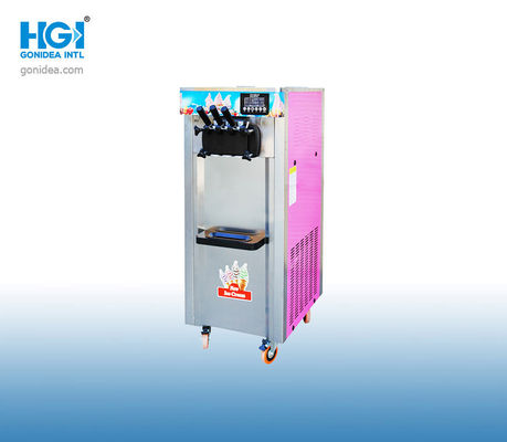 Máy làm kem phục vụ mềm chuyên nghiệp 2.3KW Thương mại 25L Tầng đứng
