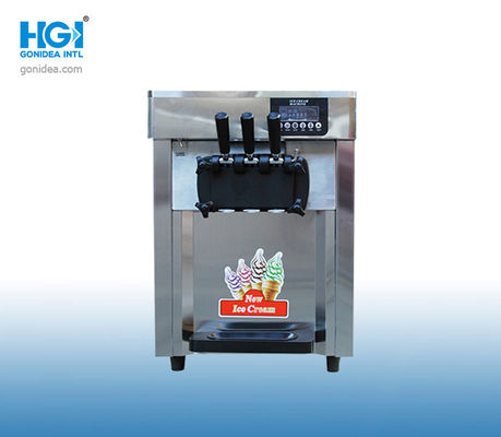 Máy làm kem mềm ba hương vị Mẫu bàn thương mại nhỏ