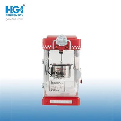 Máy làm bắp rang bơ mini để bàn màu đỏ tự động 220V 300W Di động